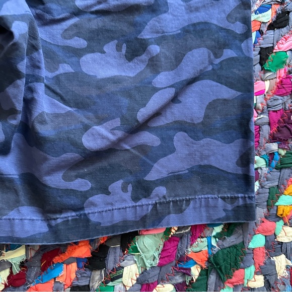 Khakis By Gap Blue Camouflage Boyfriend Roll-Up Shorts Women’s Size 8 Bermudas - Picture 12 of 16